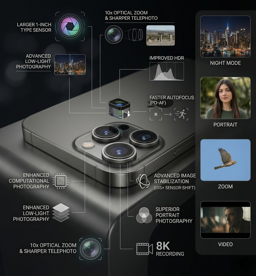 Expected iPhone 18 camera upgrades