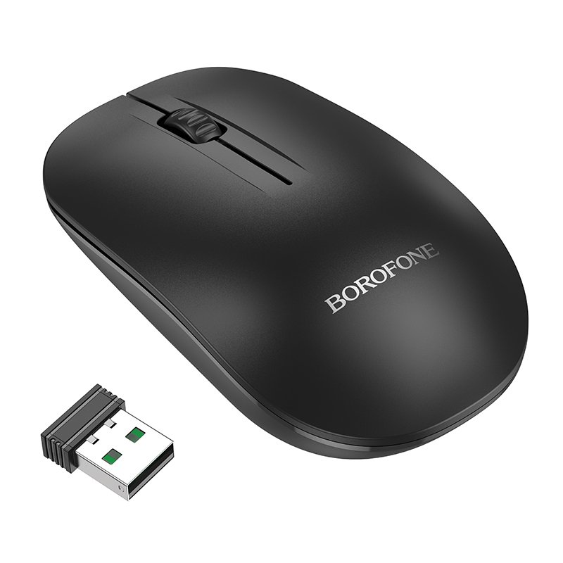 BOROFONE BG14 Planet 2.4G Wireless Mouse – 1000 DPI, USB Receiver