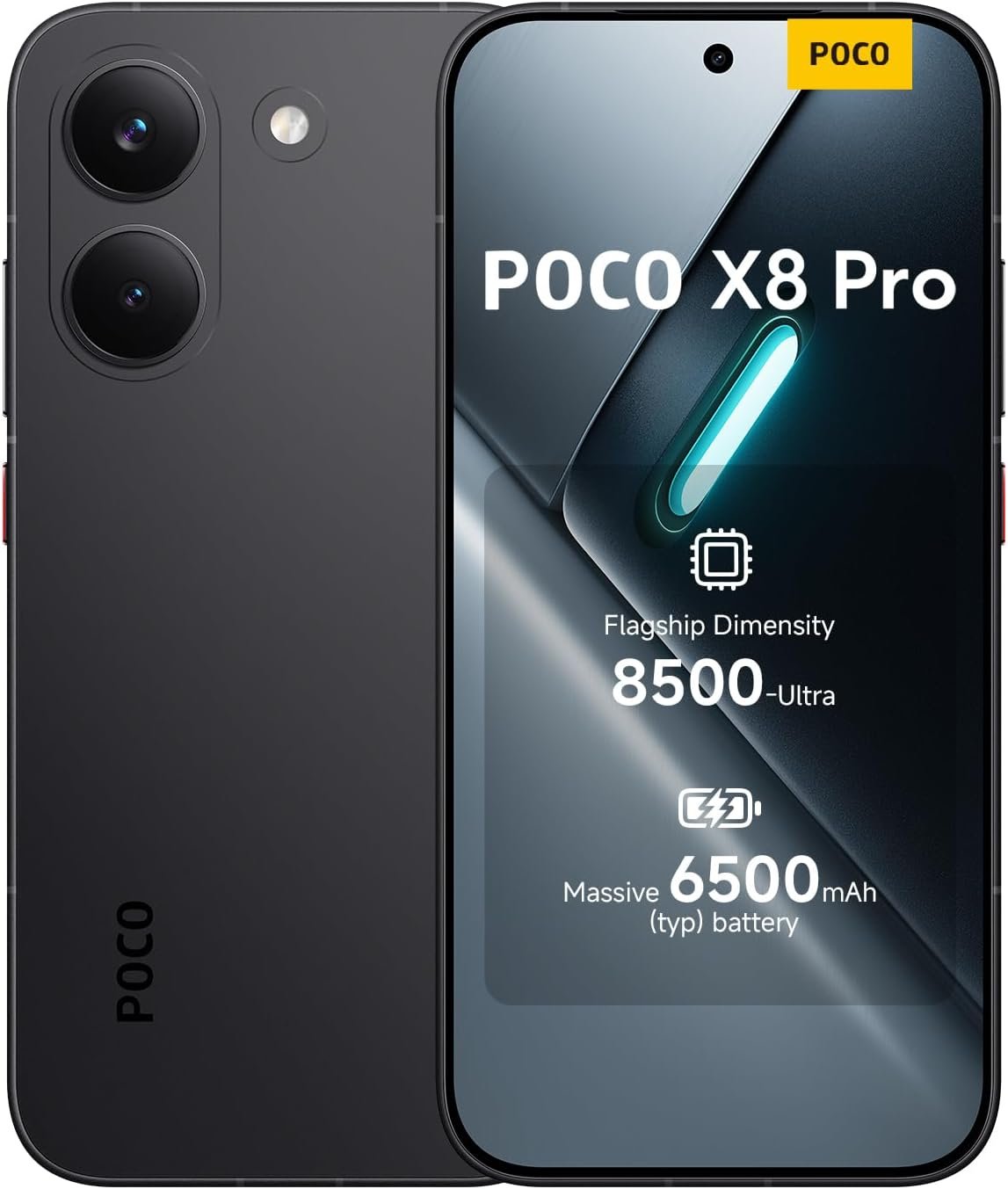 POCO X8 Pro 5G – 6.59" 1.5K 120Hz AMOLED Display, Dimensity 8500-Ultra, 6500mAh Battery