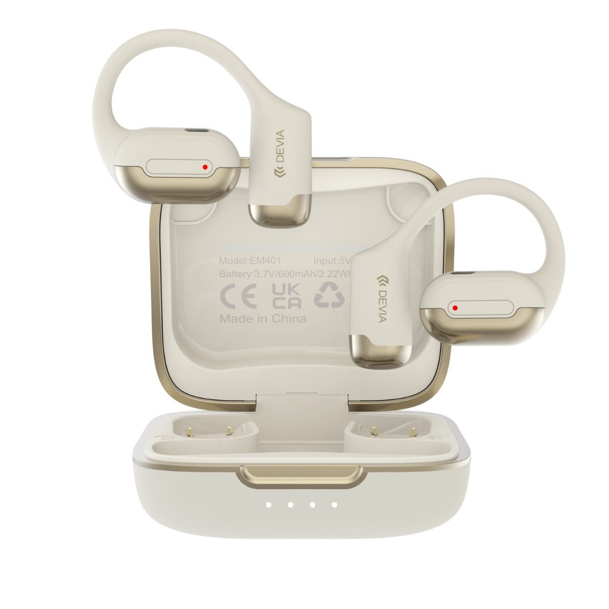 DEVIA OWS Pro1 Open Wireless Earbuds – Open-Ear Bluetooth 5.3 Headset with ENC & 40-Hour Battery