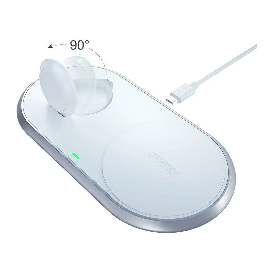 Choetech T317 2-in-1 Wireless Charging Station – Fast Qi Charger for iPhone, Apple Watch & AirPods