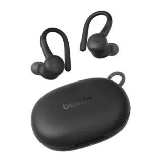 Belkin SoundForm ActiveFit True Wireless Sports Earbuds – Secure Ear Hooks, Bluetooth 5.4 & 36-Hour Battery Black