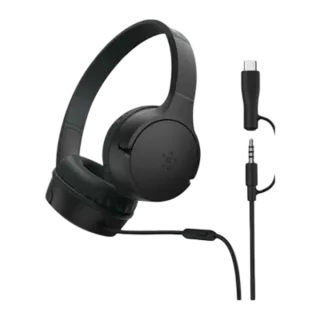 Belkin SoundForm Mini Wired Kids Headphones – USB-C & 3.5mm, 85dB Safe Sound
