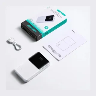 Joyroom JR-QP191 Mini 10000mAh 22.5W Fast Charging Power Bank – Digital Display White