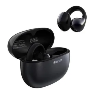 Devia OWS Pro2 Clip-on Wireless Earphones – Bluetooth 5.3, 8H Playtime Black