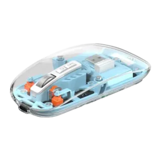 WiWU Crystal Magnetic Wireless Mouse WM105 – Tri-Mode Bluetooth & 2.4G Rechargeable Mouse