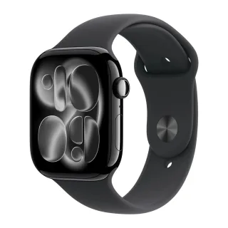 Apple Watch Series 11 GPS 46mm Jet Black Aluminium Case with Black SB (M/L) – Model A3333