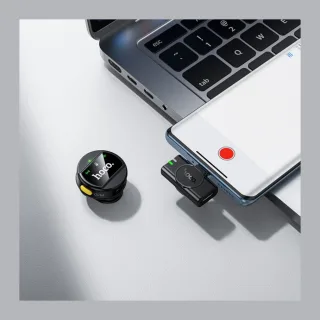 HOCO L21 Magnetic Wireless Lavalier Microphone USB-C (aka 'L21 Charm' / 'L21 ENC Wireless Microphone') Black