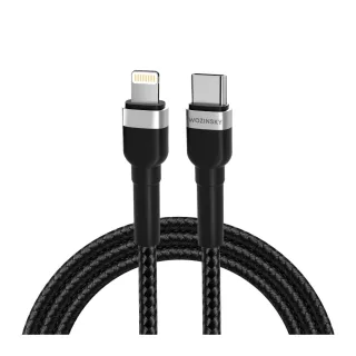 Wozinsky Lightning to USB-C PD 30W Charging Cable 2m Black