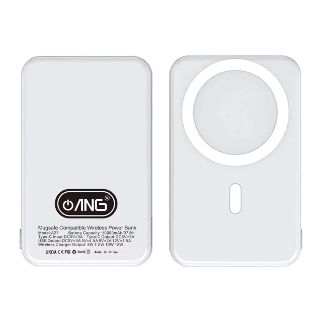 ANG A28 MagSafe Wireless Power Bank 5000mAh – 20W PD Fast Charging with Magnetic Charging