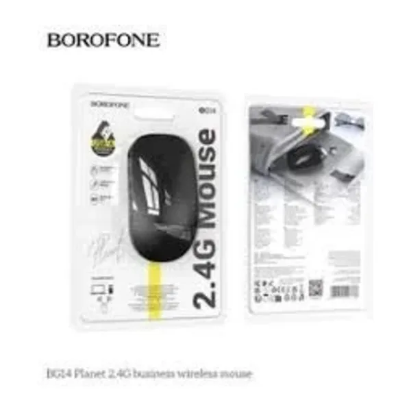 BOROFONE BG14 Planet 2.4G Wireless Mouse – 1000 DPI, USB Receiver