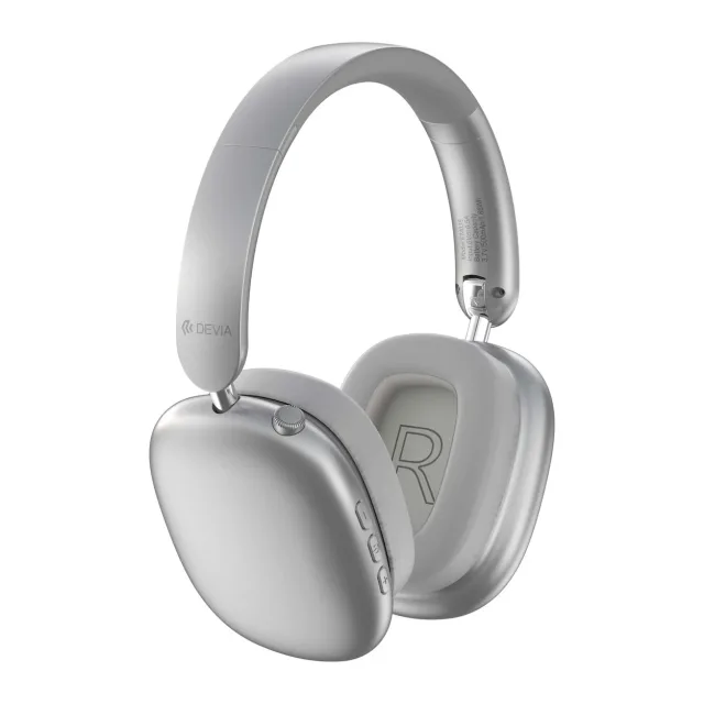 Devia EarBass Pro 2 ANC Wireless Headphones – Bluetooth 5.3, 45H Battery Life Silver