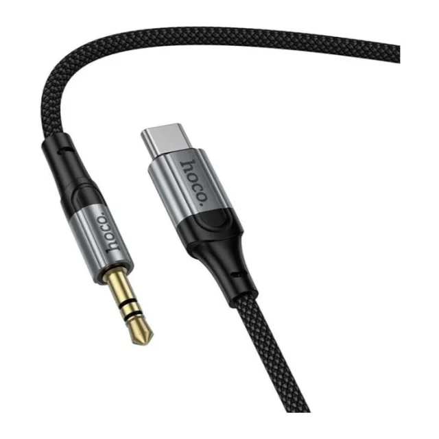 HOCO UPA33B USB-C to 3.5mm AUX Audio Cable – 1.5m Braided Stereo Adapter