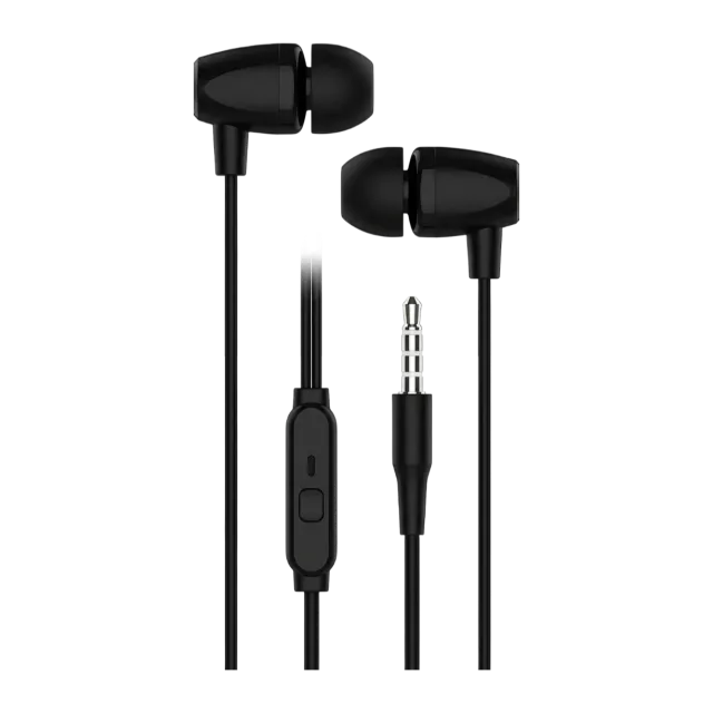 Blue Star Wired 3.5mm Earphones Black