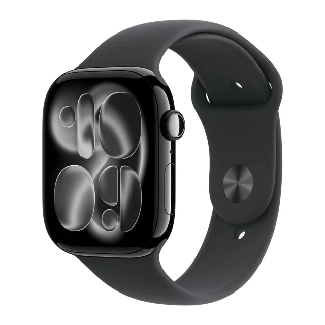 Apple Watch Series 11 GPS 46mm Jet Black Aluminium Case with Black SB (M/L) – Model A3333