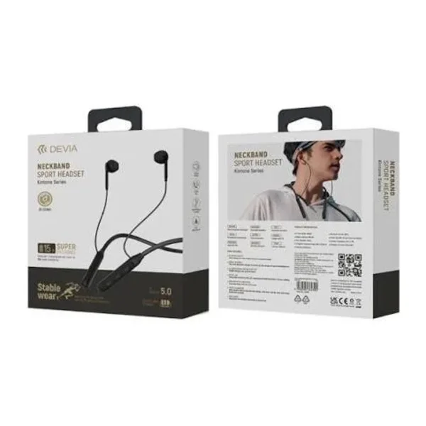 Devia Kintone Series Sport Wireless Neckband Earphones – Bluetooth 5.0, 15H Battery