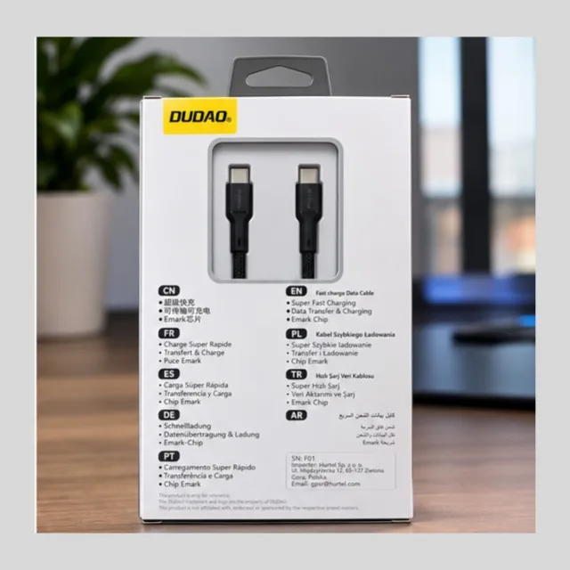 Dudao L9CMax — 2m 240W Fast Charging data Cable C to C