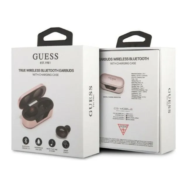 GUESS wireless earphones bluetooth TWS + docking station GUTWST31EK (BT5 Classic) pink