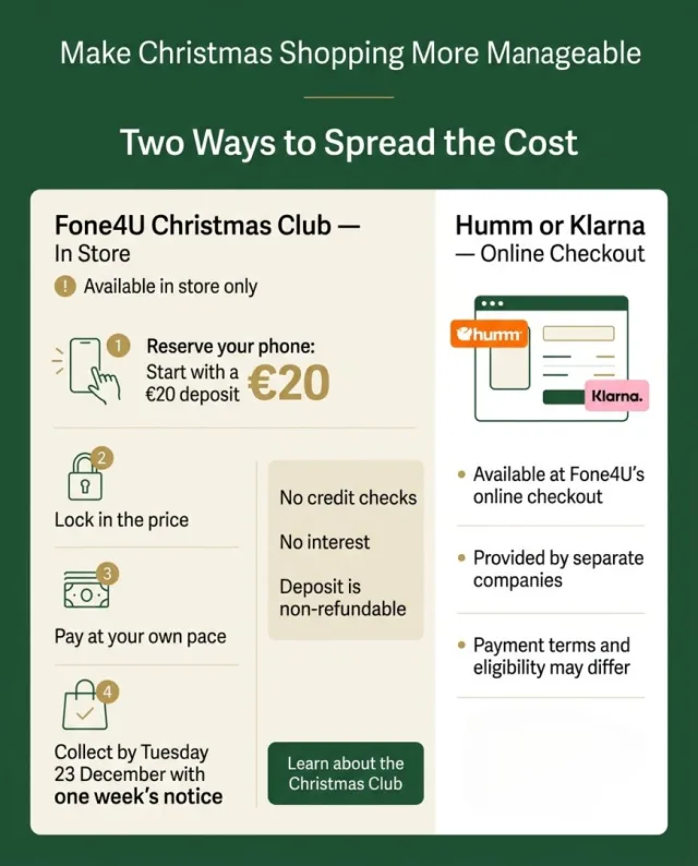 Spread the cost of Christmas in Ireland - Fone4U
