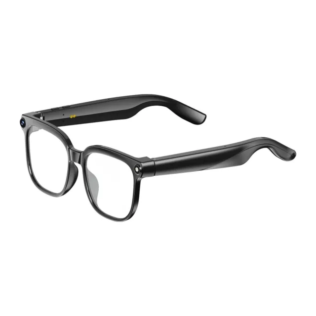 Titmo Smart AI glasses with music and recording, clear glass, TITMO G-200, black Clear