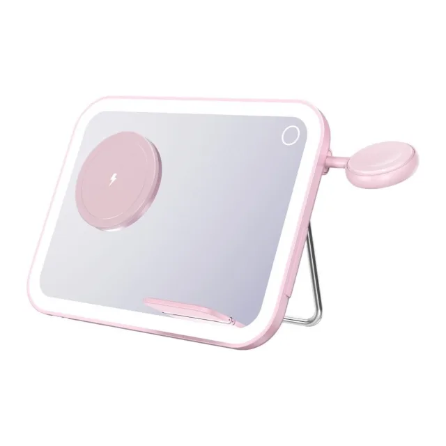 FORCELL F-ENERGY Mag Mirror 15W 3 in 1 wireless charger compatible with MagSafe / Apple Watch / Samsung Watch / Airpods pink