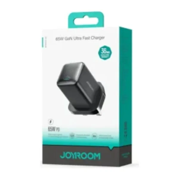 Joyroom JR-TCG18 65W PD Charger EU/UK – Black  Black